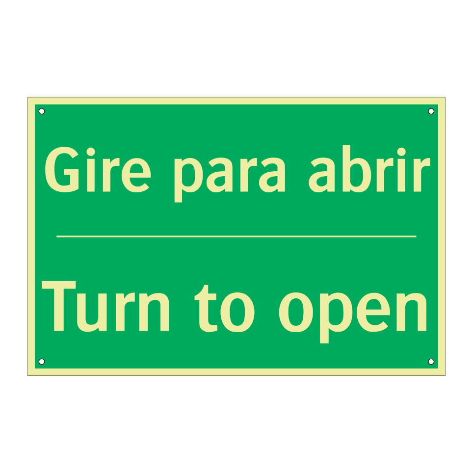 Gire para abrir - Turn to open