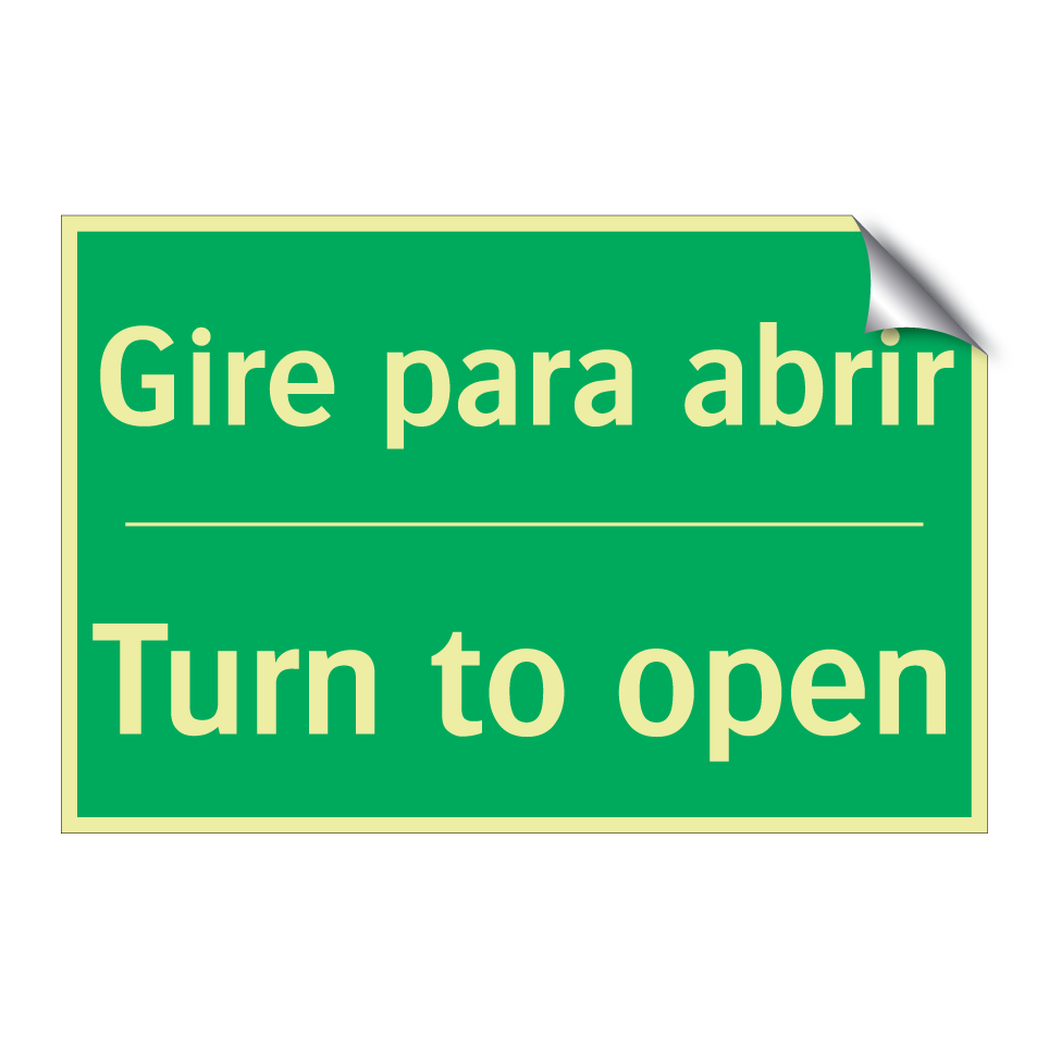 Gire para abrir - Turn to open