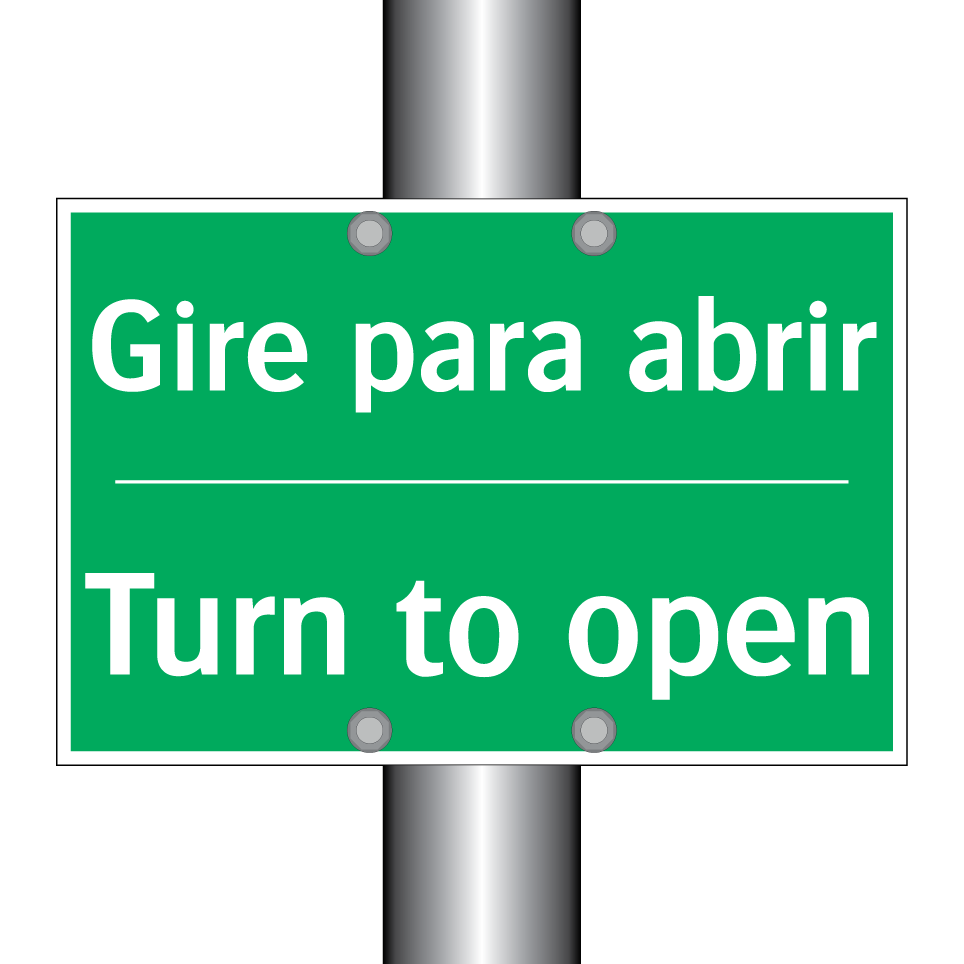 Gire para abrir - Turn to open