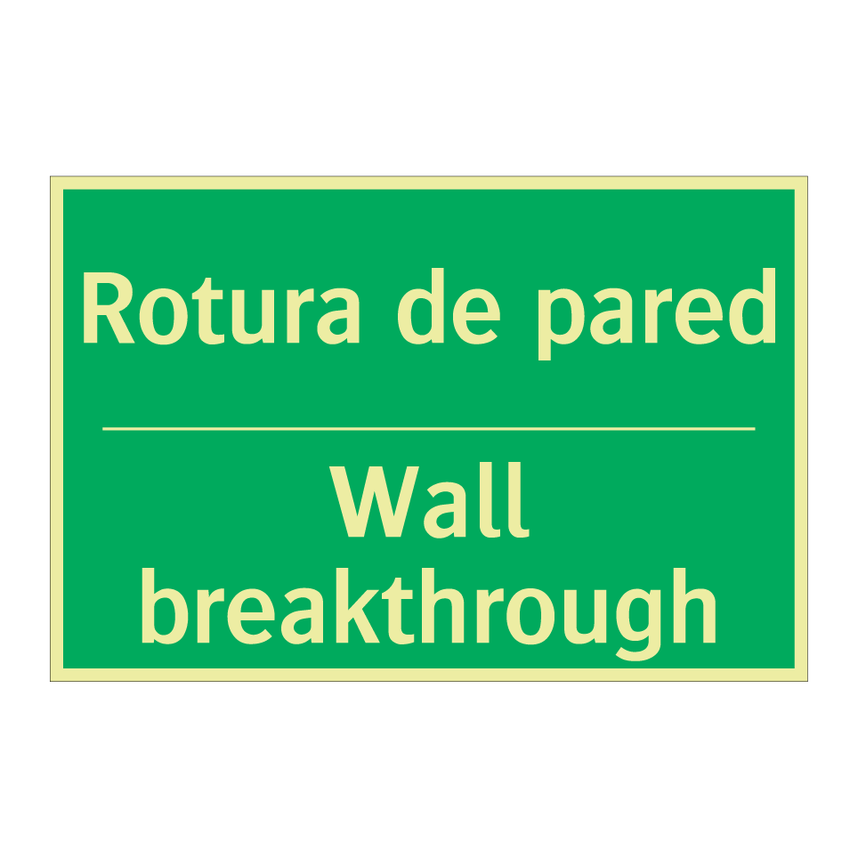 Rotura de pared - Wall breakthrough