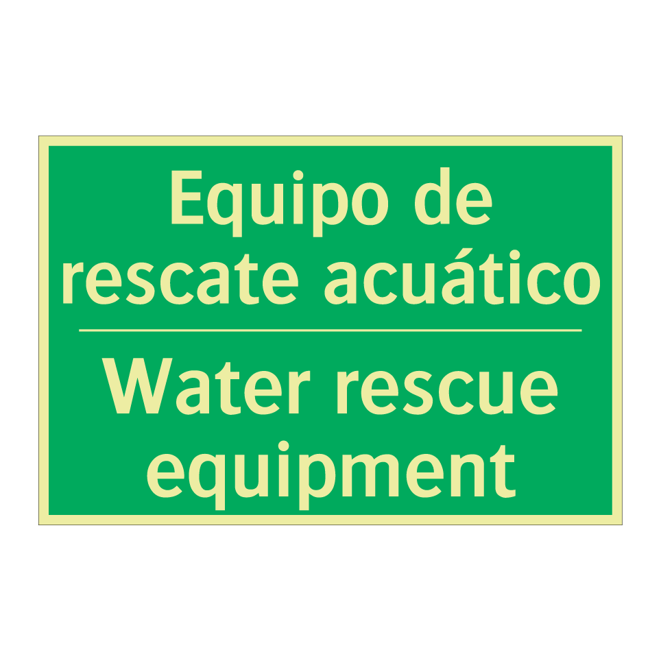 Equipo de rescate acuático - Water rescue equipment