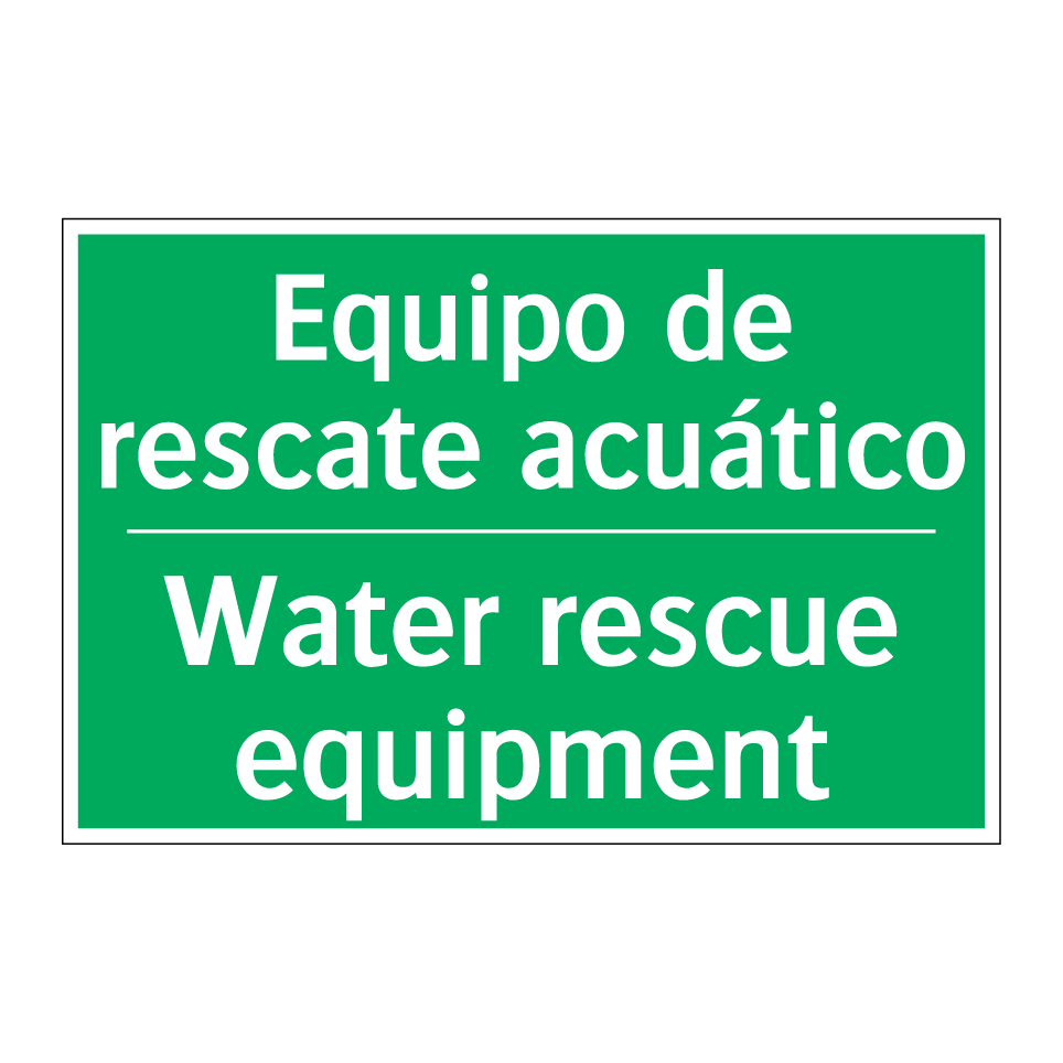 Equipo de rescate acuático - Water rescue equipment