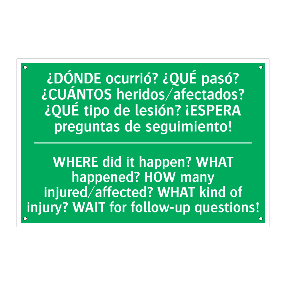 ¿DÓNDE ocurrió? ¿QUÉ pasó? /.../ - WHERE did it happen? WHAT /.../
