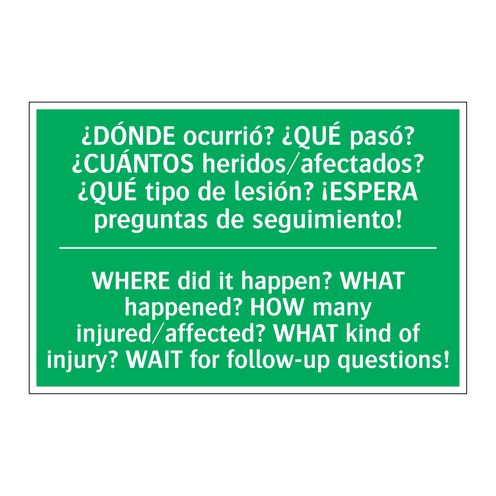 ¿DÓNDE ocurrió? ¿QUÉ pasó? /.../ - WHERE did it happen? WHAT /.../