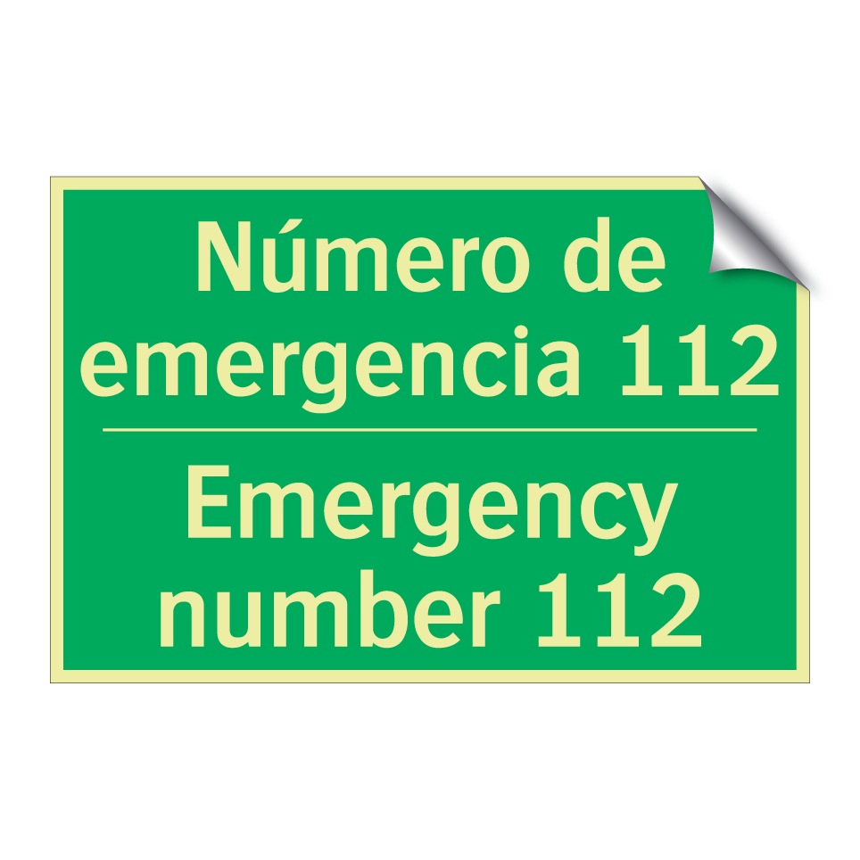 Número de emergencia 112 - Emergency number 112