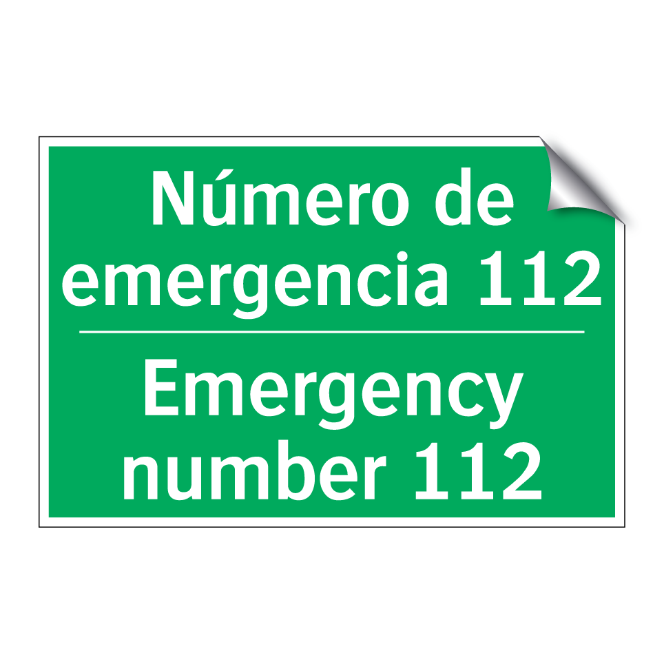 Número de emergencia 112 - Emergency number 112