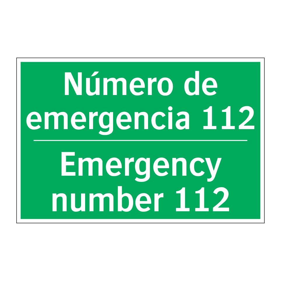 Número de emergencia 112 - Emergency number 112