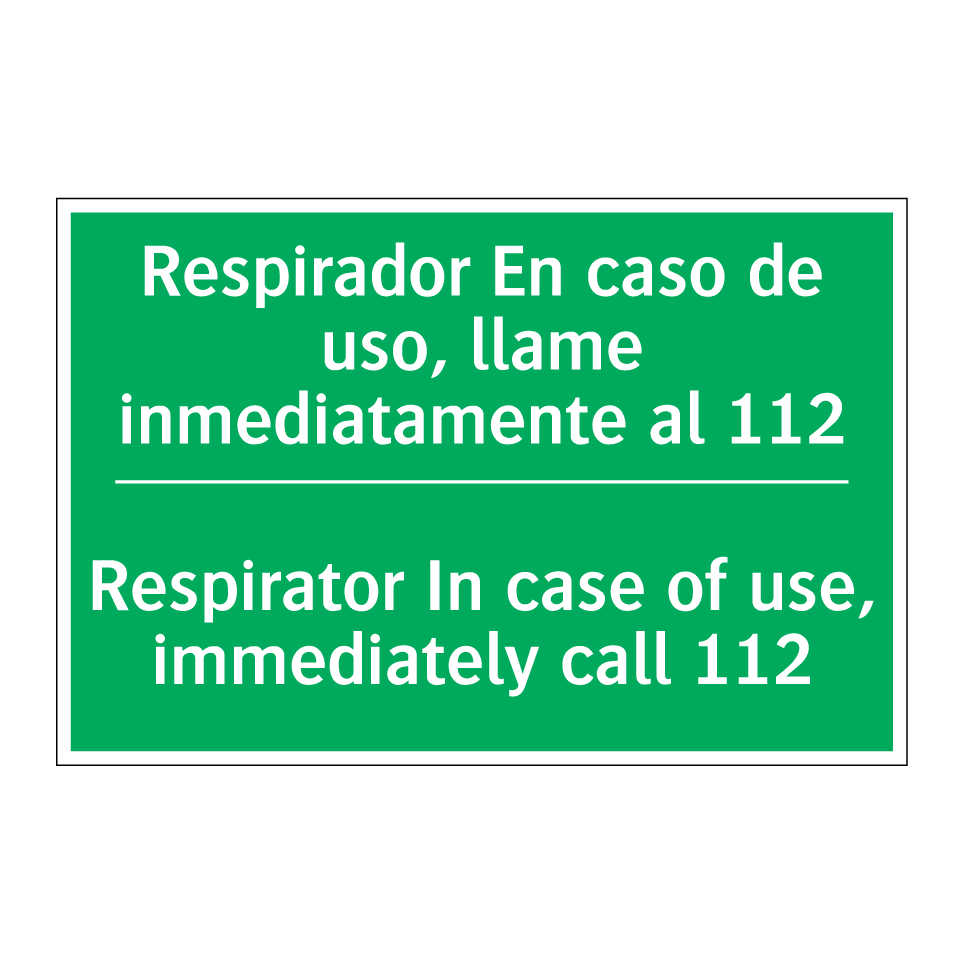 Respirador En caso de uso, /.../ - Respirator In case of use, /.../