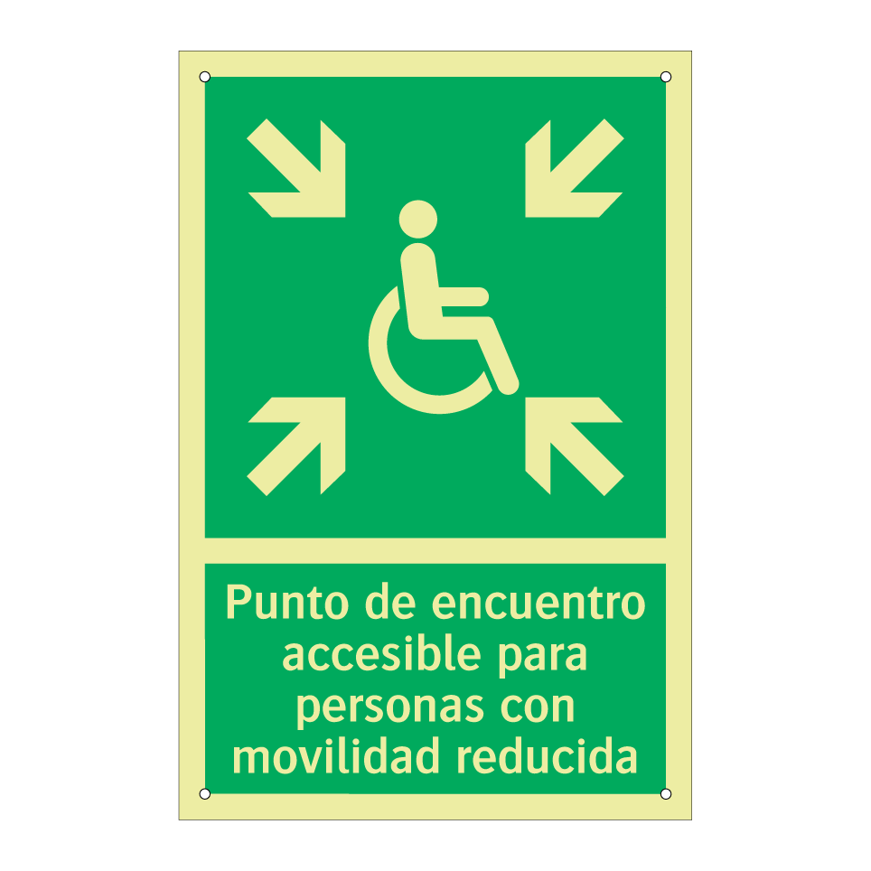 Punto de encuentro accesible para personas con movilidad reducida