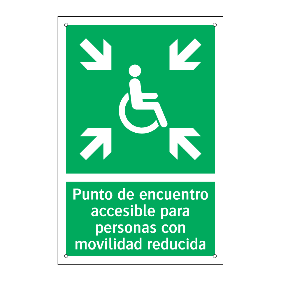 Punto de encuentro accesible para personas con movilidad reducida