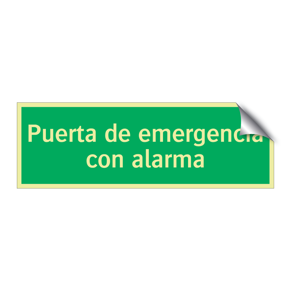 Puerta de emergencia con alarma