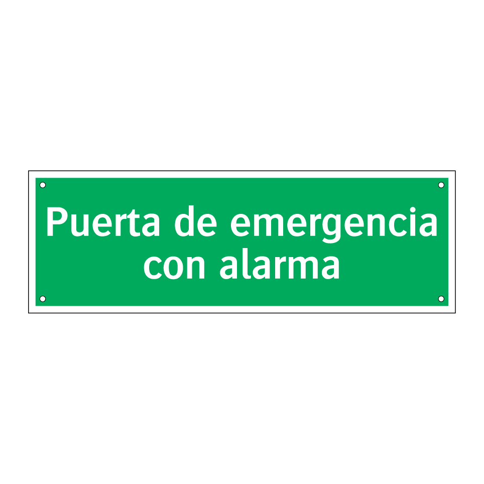 Puerta de emergencia con alarma