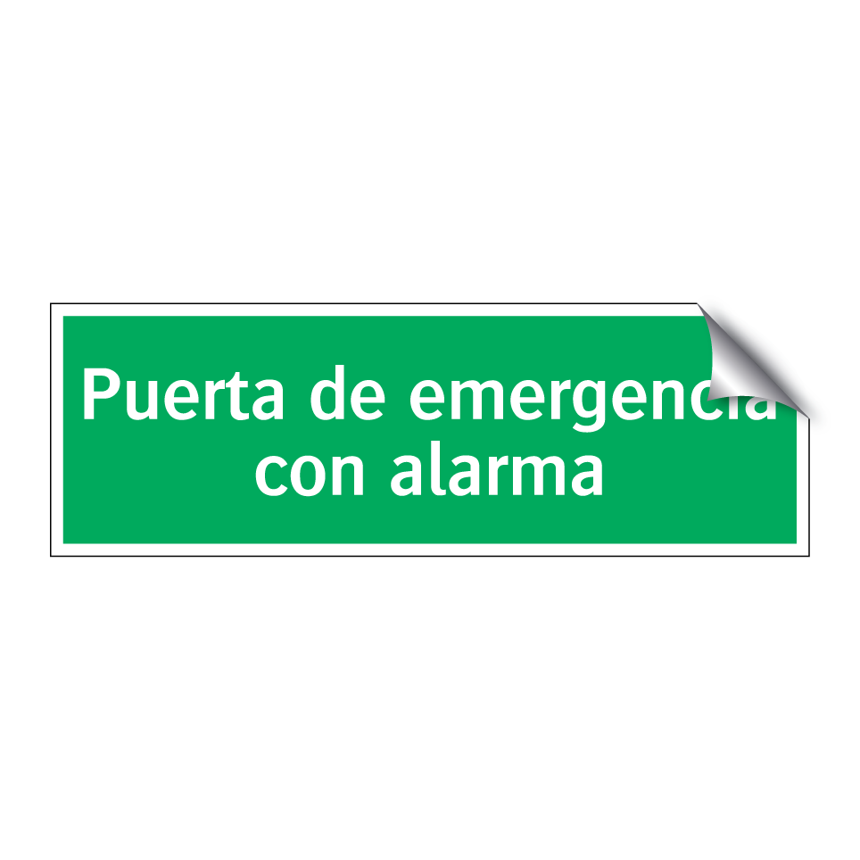 Puerta de emergencia con alarma