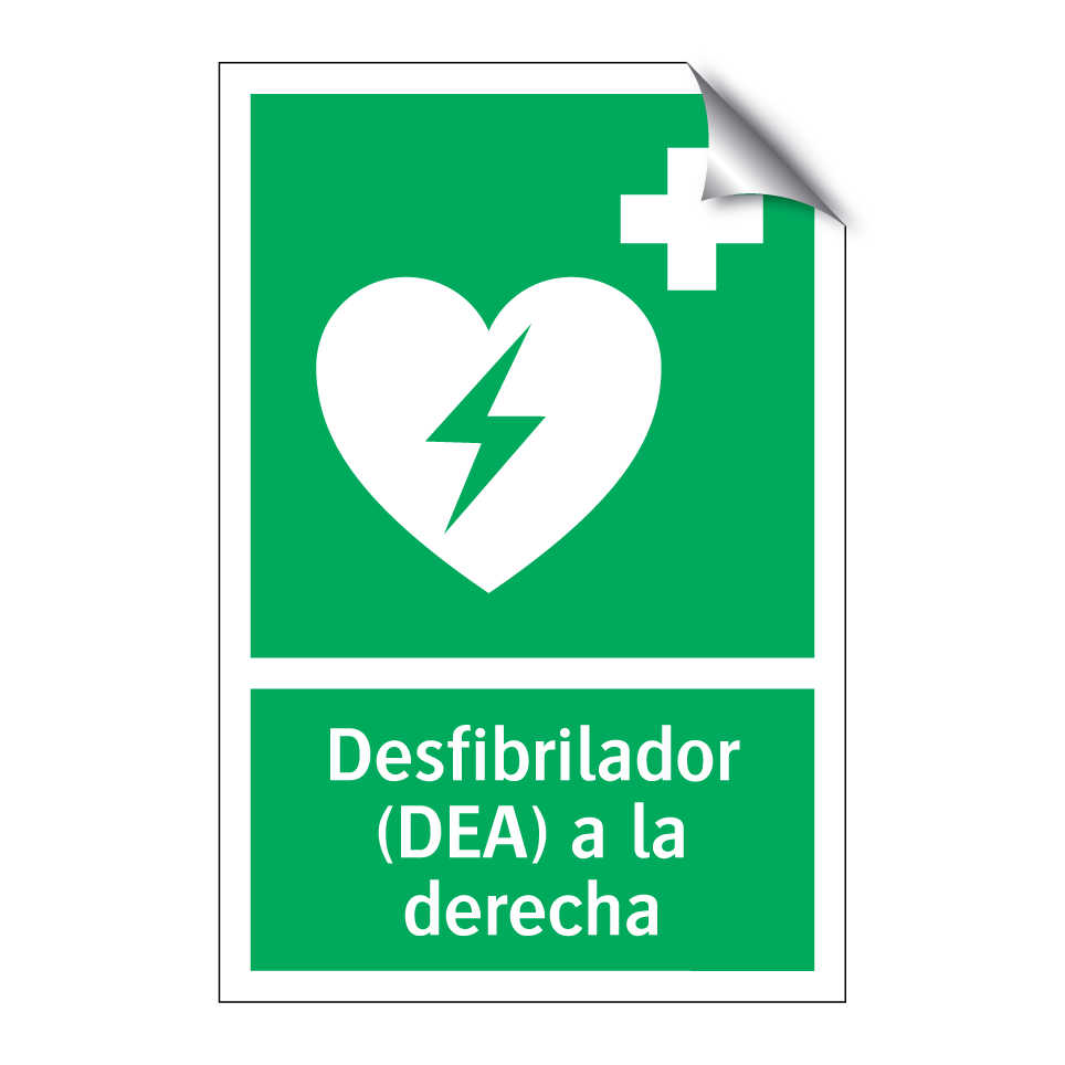 Desfibrilador (DEA) a la derecha