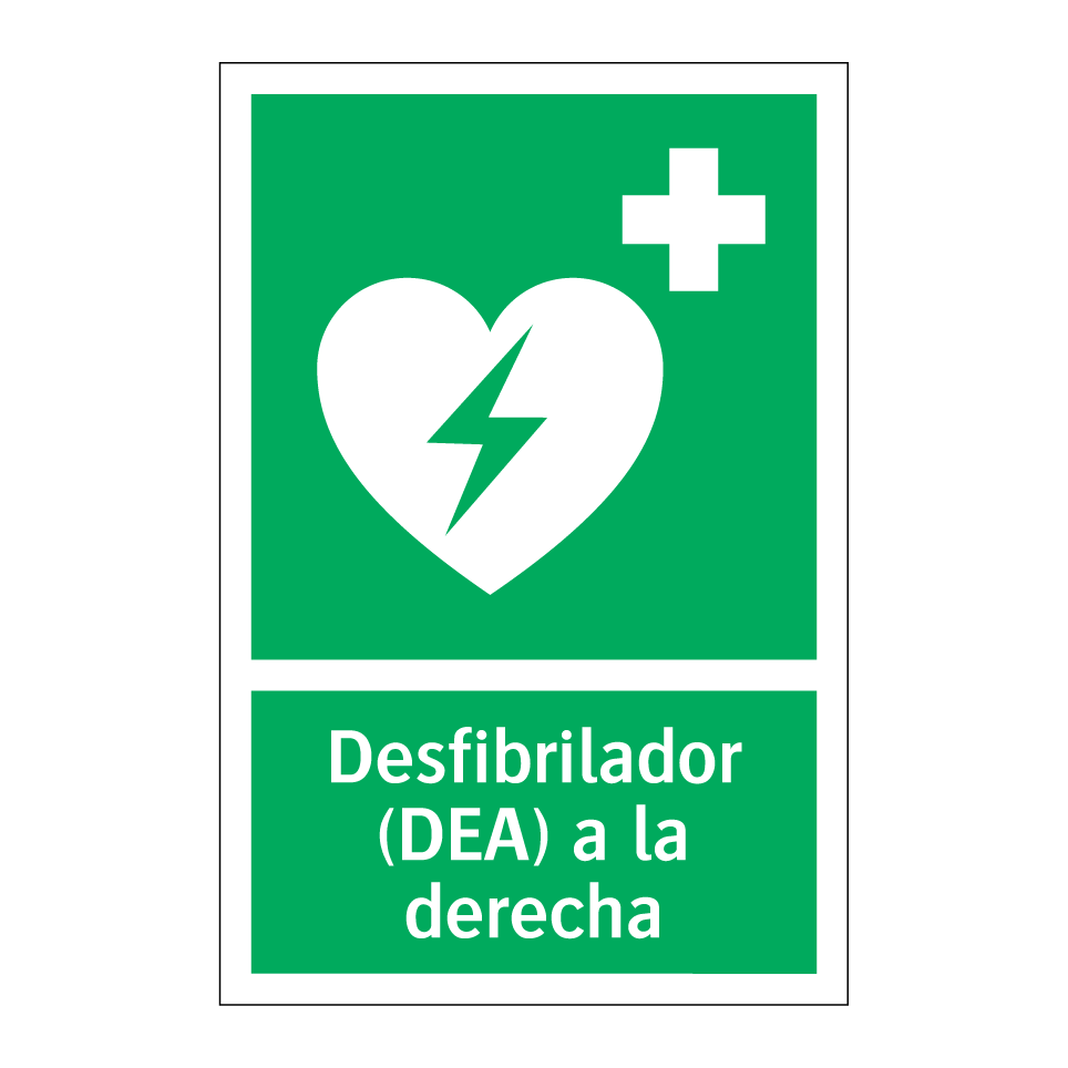 Desfibrilador (DEA) a la derecha