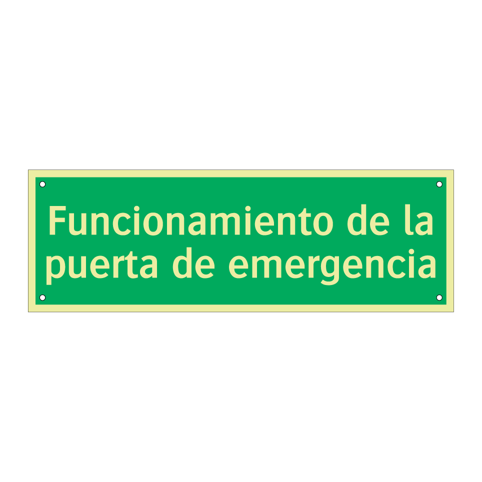 Funcionamiento de la puerta de emergencia