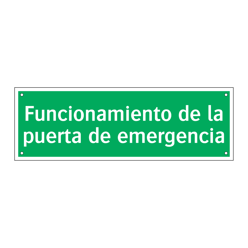 Funcionamiento de la puerta de emergencia