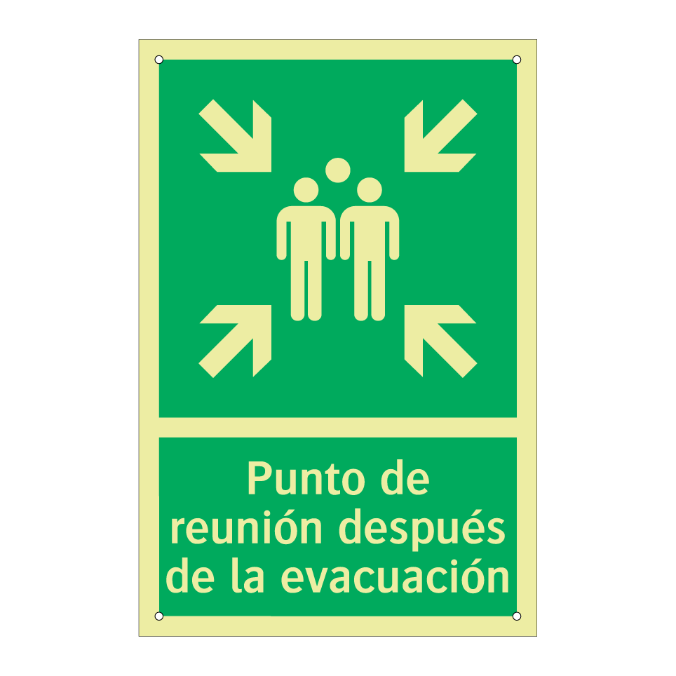 Punto de reunión después de la evacuación