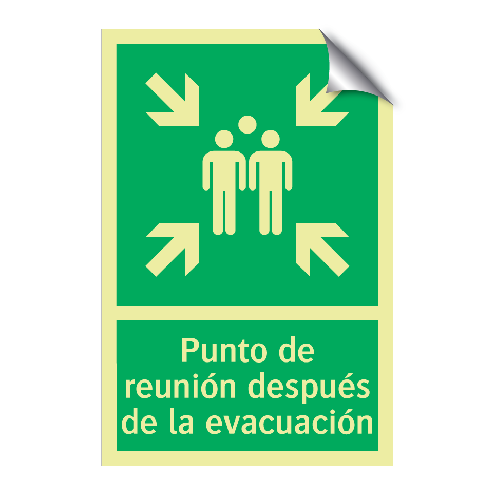 Punto de reunión después de la evacuación