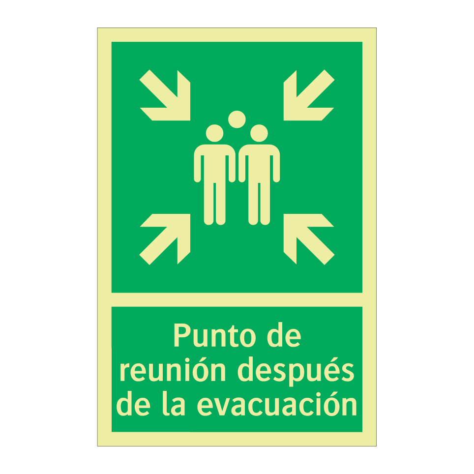 Punto de reunión después de la evacuación