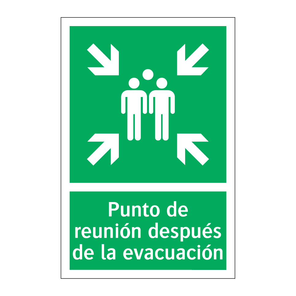 Punto de reunión después de la evacuación