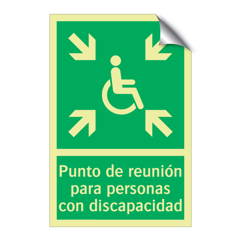 Punto de reunión para personas con discapacidad