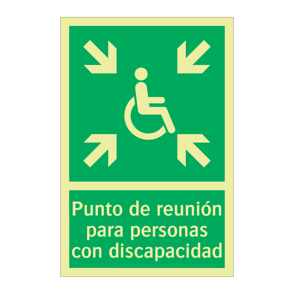 Punto de reunión para personas con discapacidad
