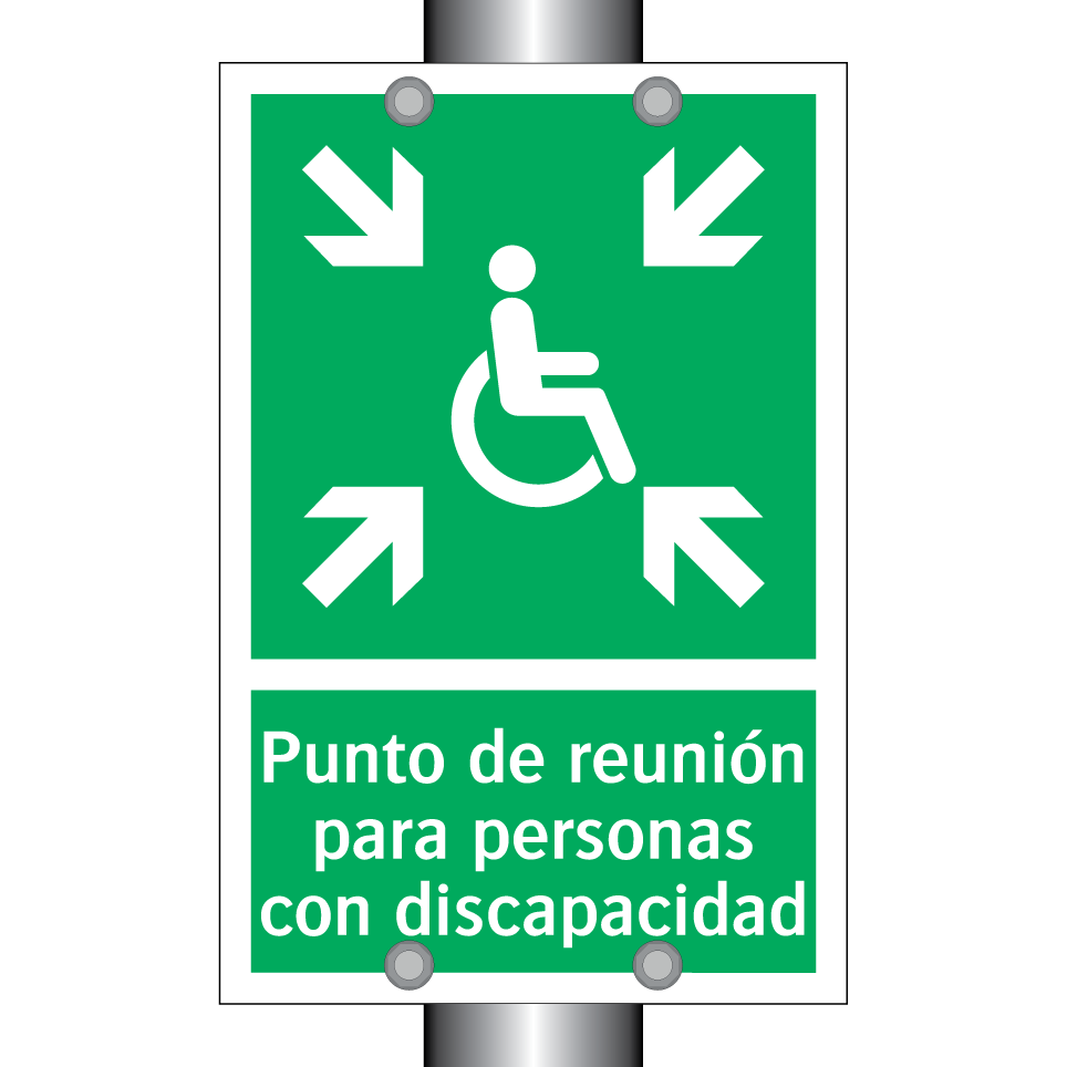 Punto de reunión para personas con discapacidad