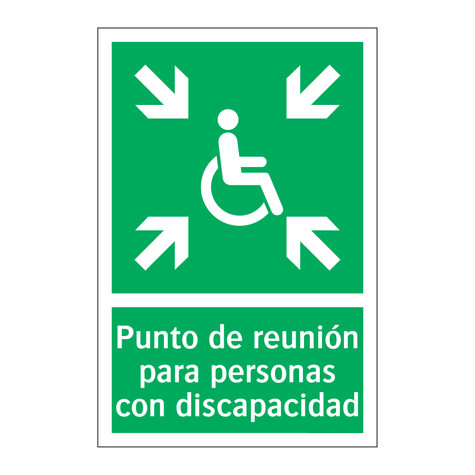 Punto de reunión para personas con discapacidad