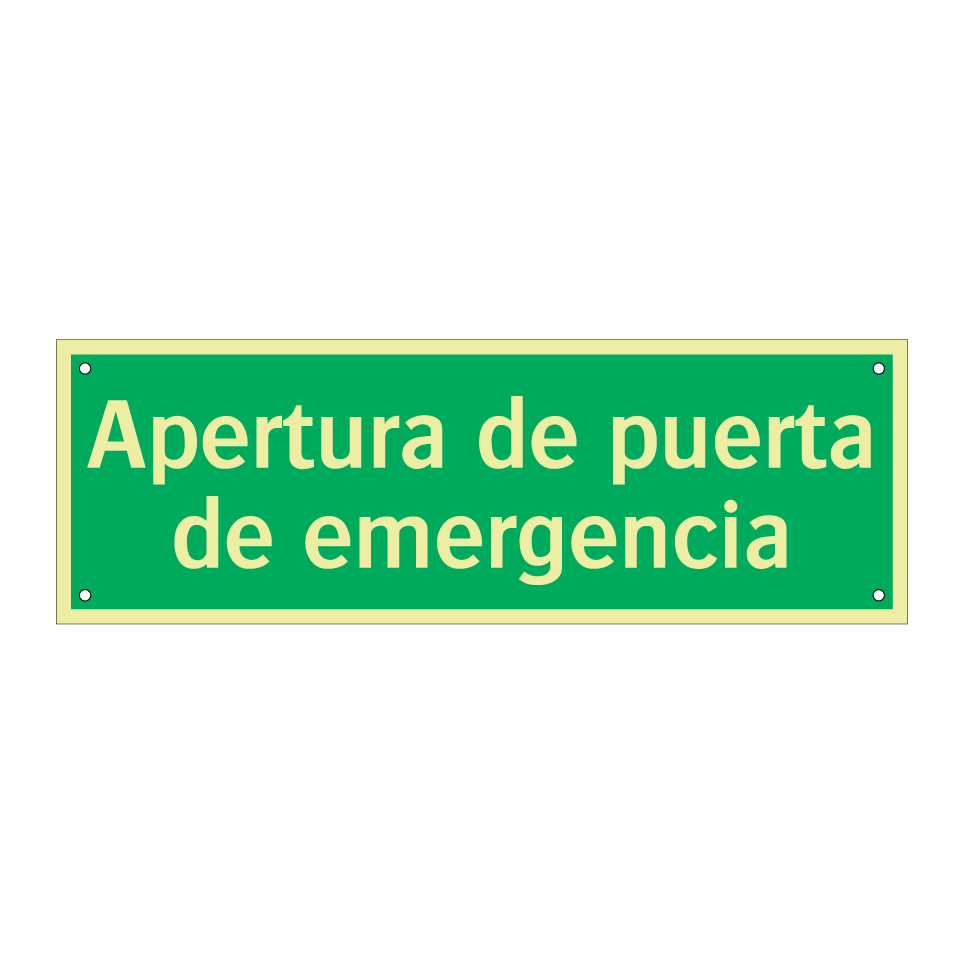 Apertura de puerta de emergencia