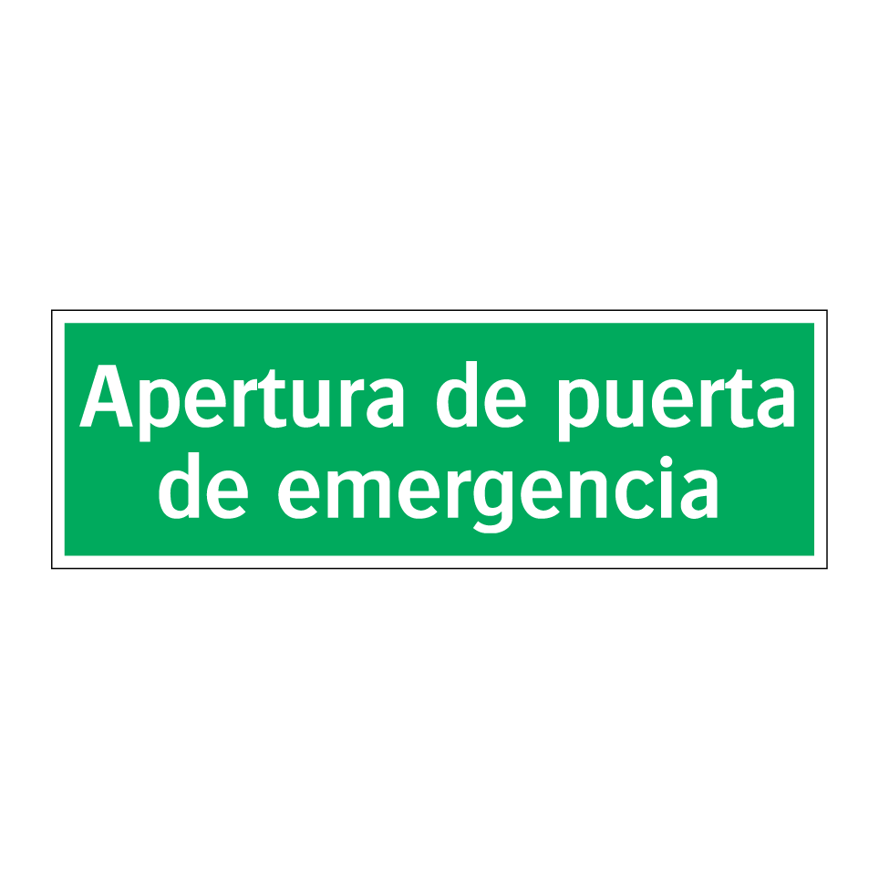 Apertura de puerta de emergencia