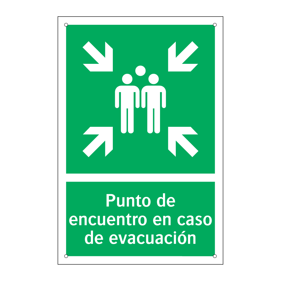 Punto de encuentro en caso de evacuación