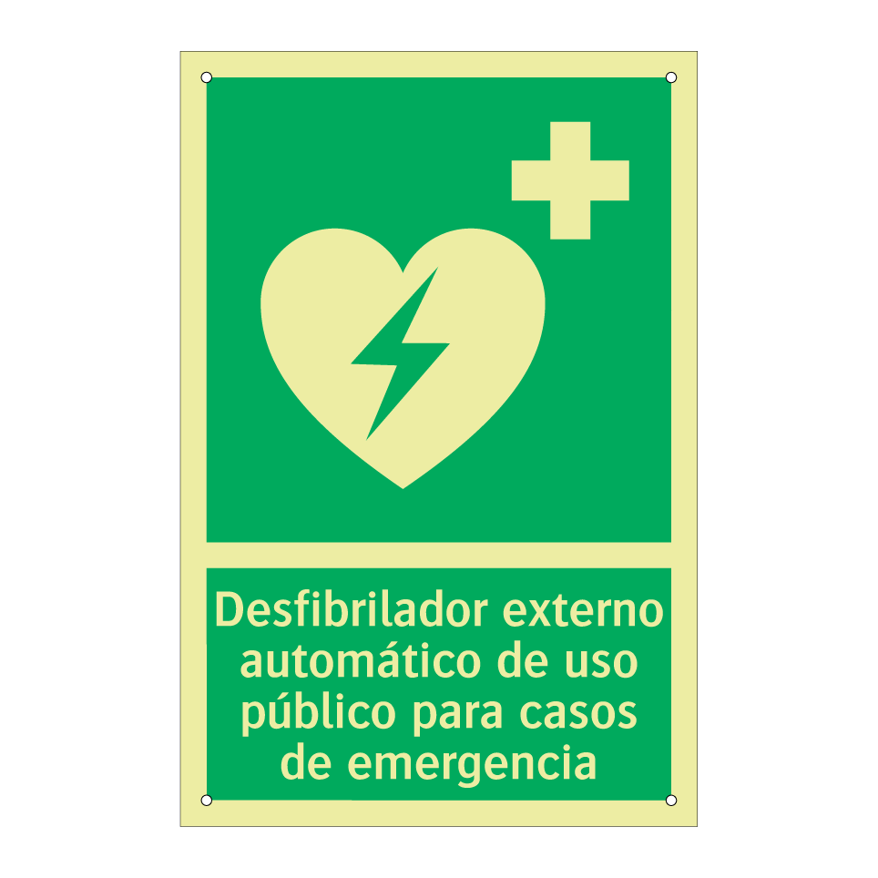 Desfibrilador externo automático de uso público para casos de emergencia