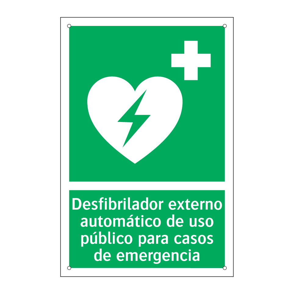 Desfibrilador externo automático de uso público para casos de emergencia