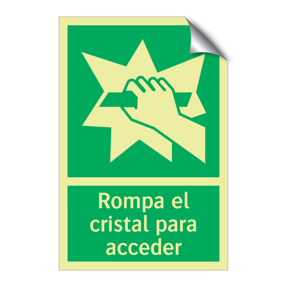 Rompa el cristal para acceder