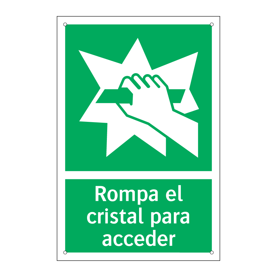 Rompa el cristal para acceder