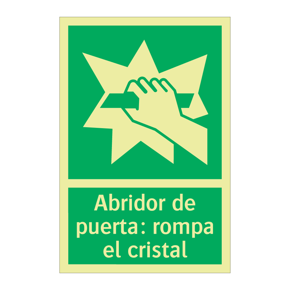 Abridor de puerta: rompa el cristal