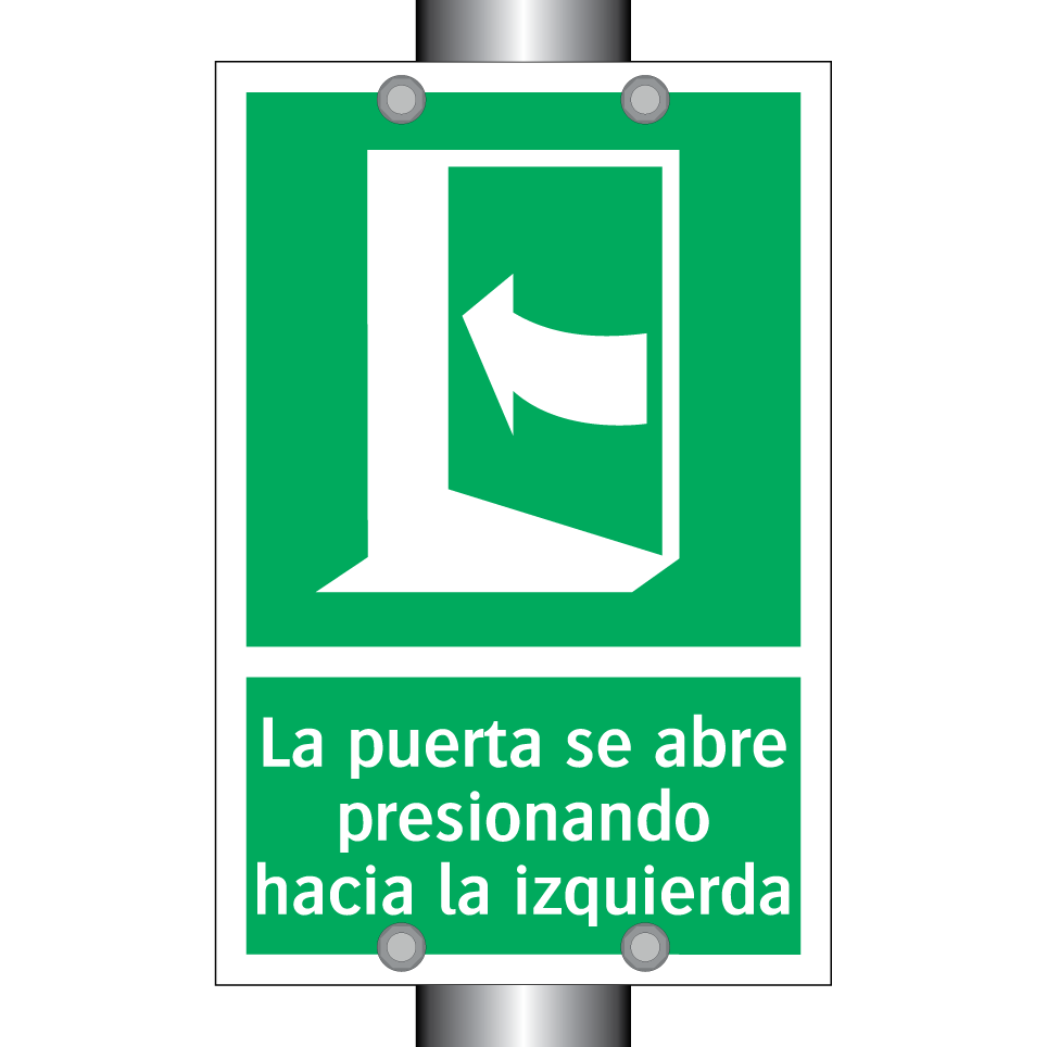 La puerta se abre presionando hacia la izquierda