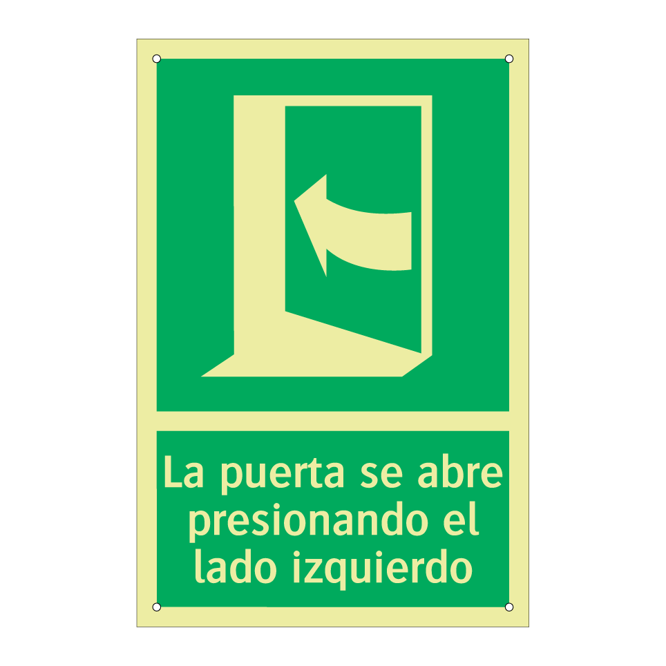 La puerta se abre presionando el lado izquierdo