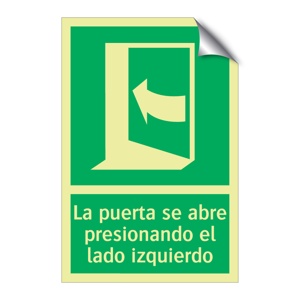 La puerta se abre presionando el lado izquierdo