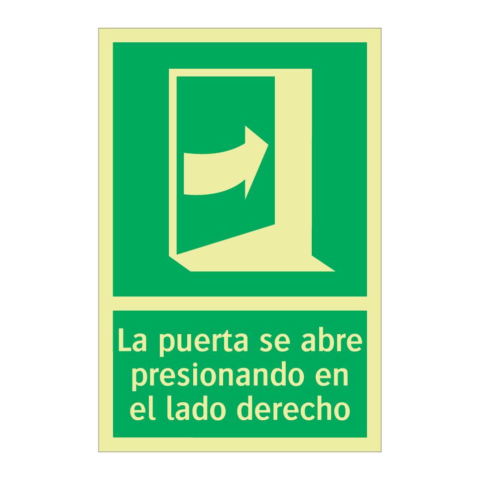 La puerta se abre presionando en el lado derecho