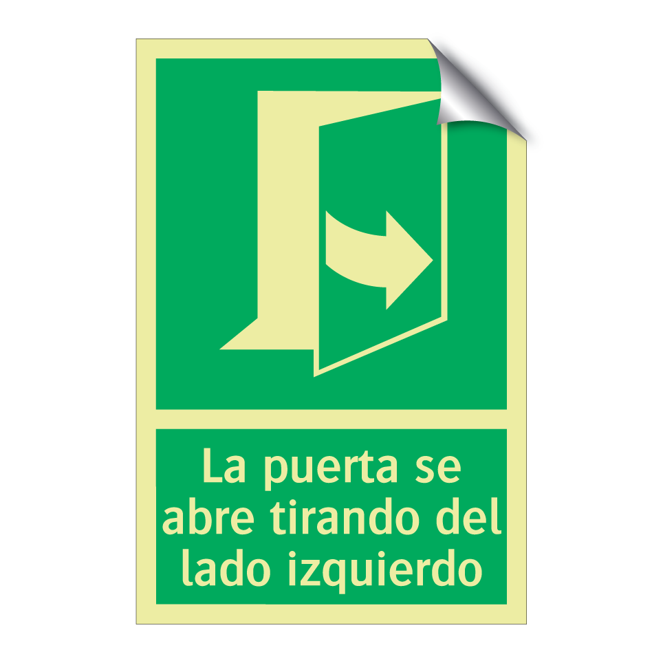 La puerta se abre tirando del lado izquierdo