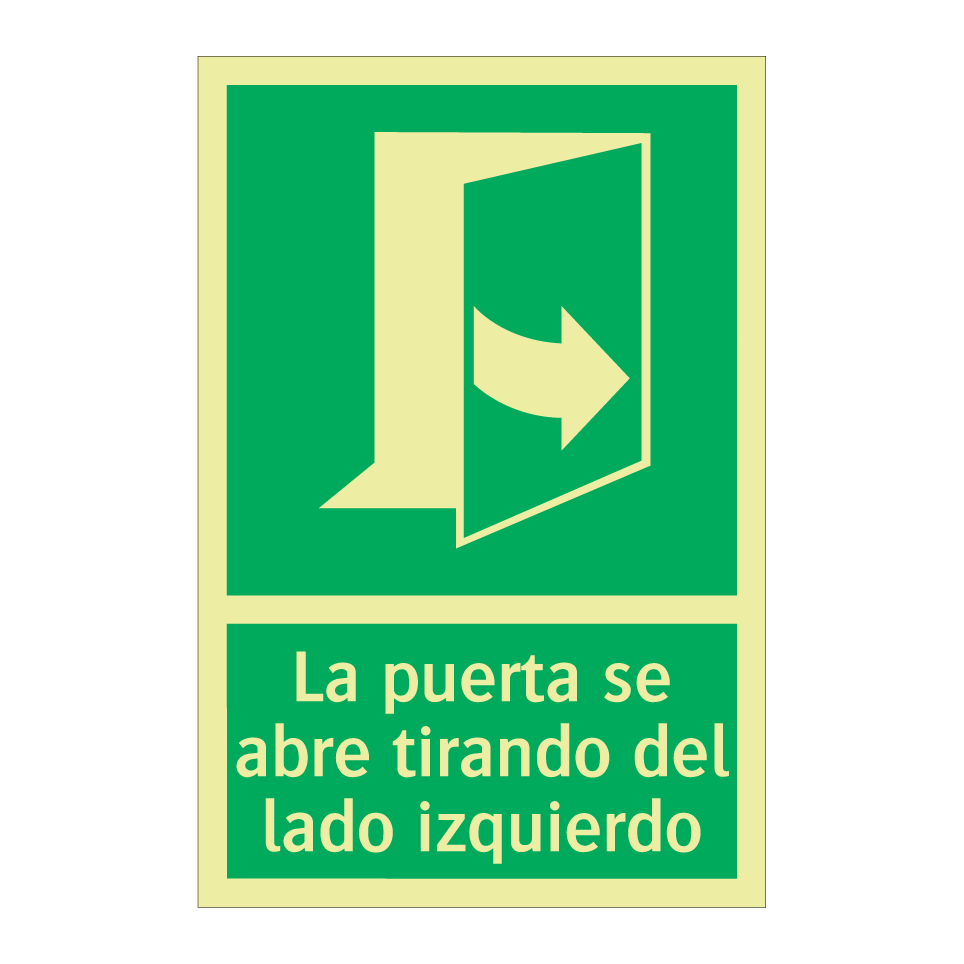 La puerta se abre tirando del lado izquierdo