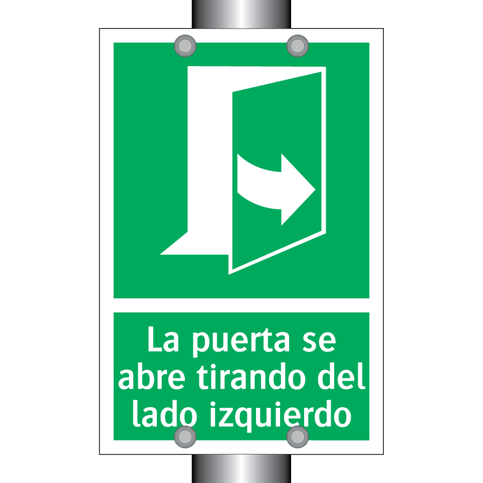 La puerta se abre tirando del lado izquierdo