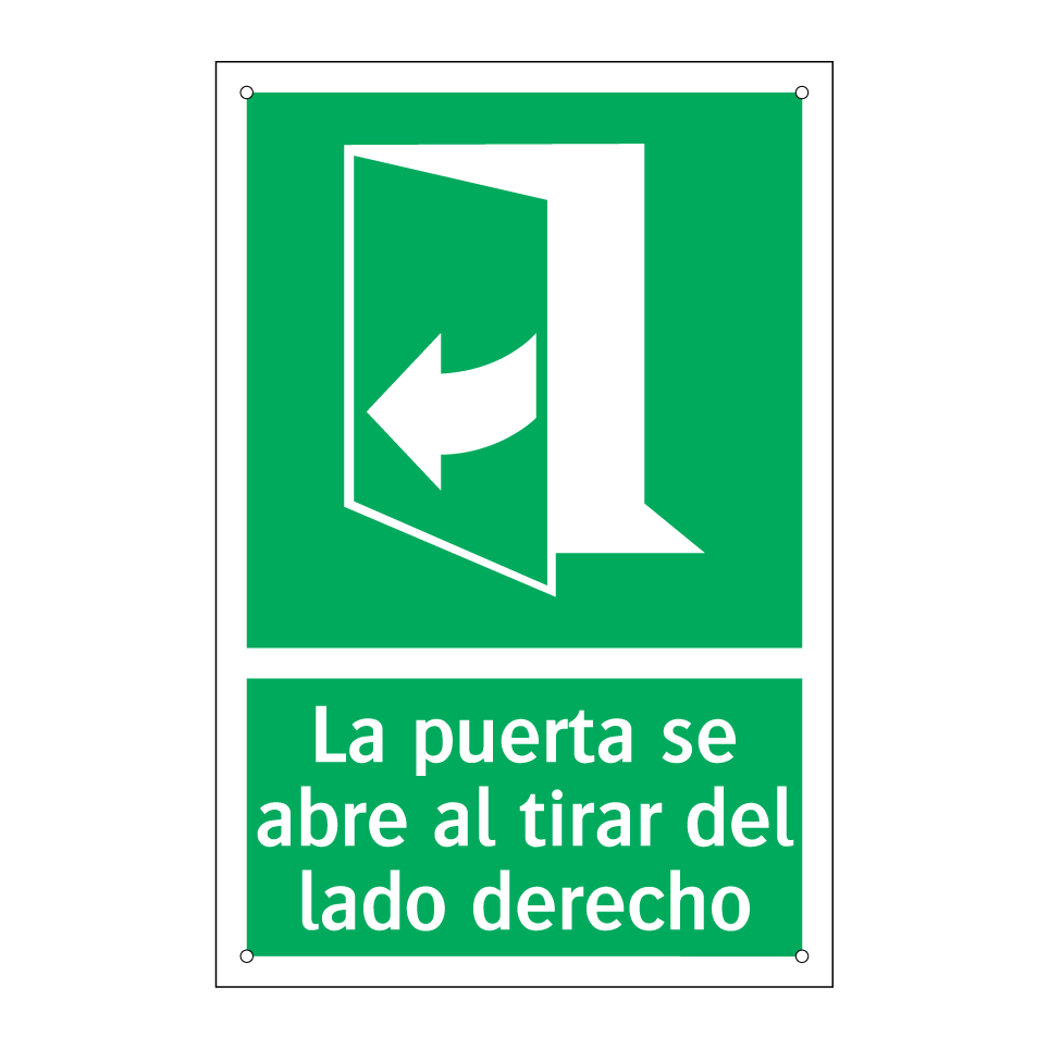 La puerta se abre al tirar del lado derecho