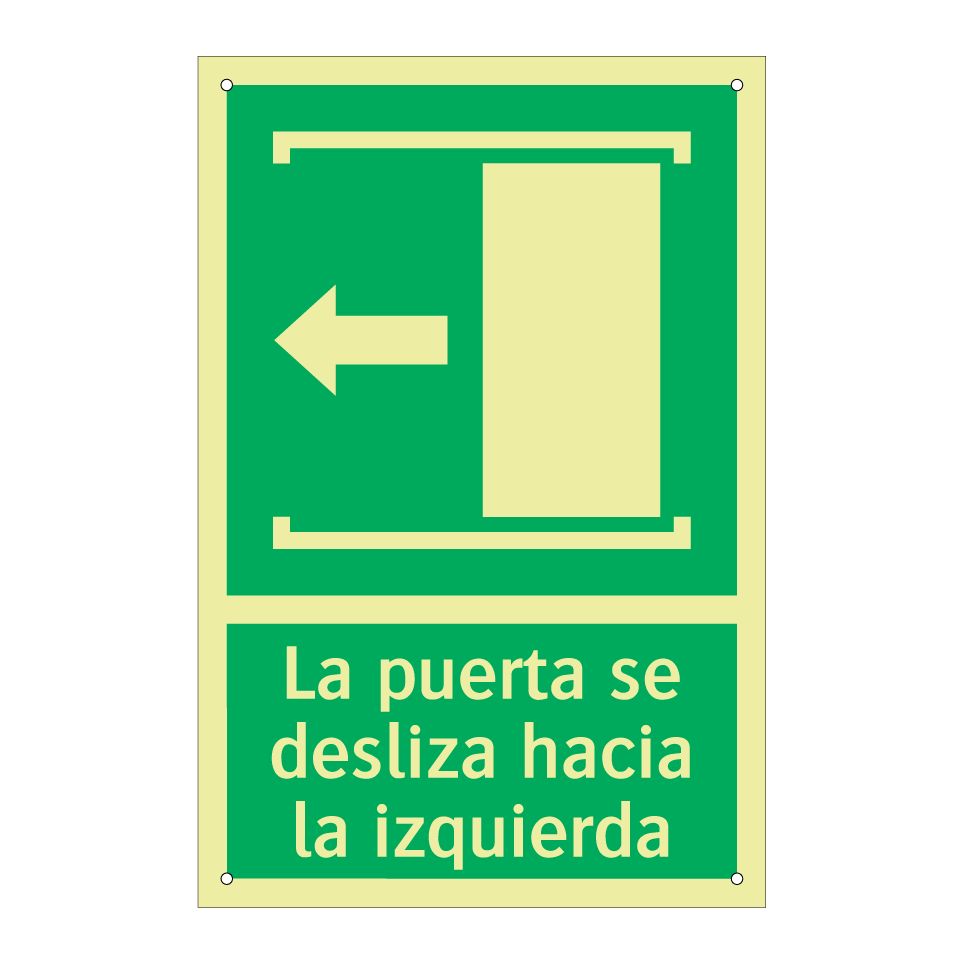 La puerta se desliza hacia la izquierda