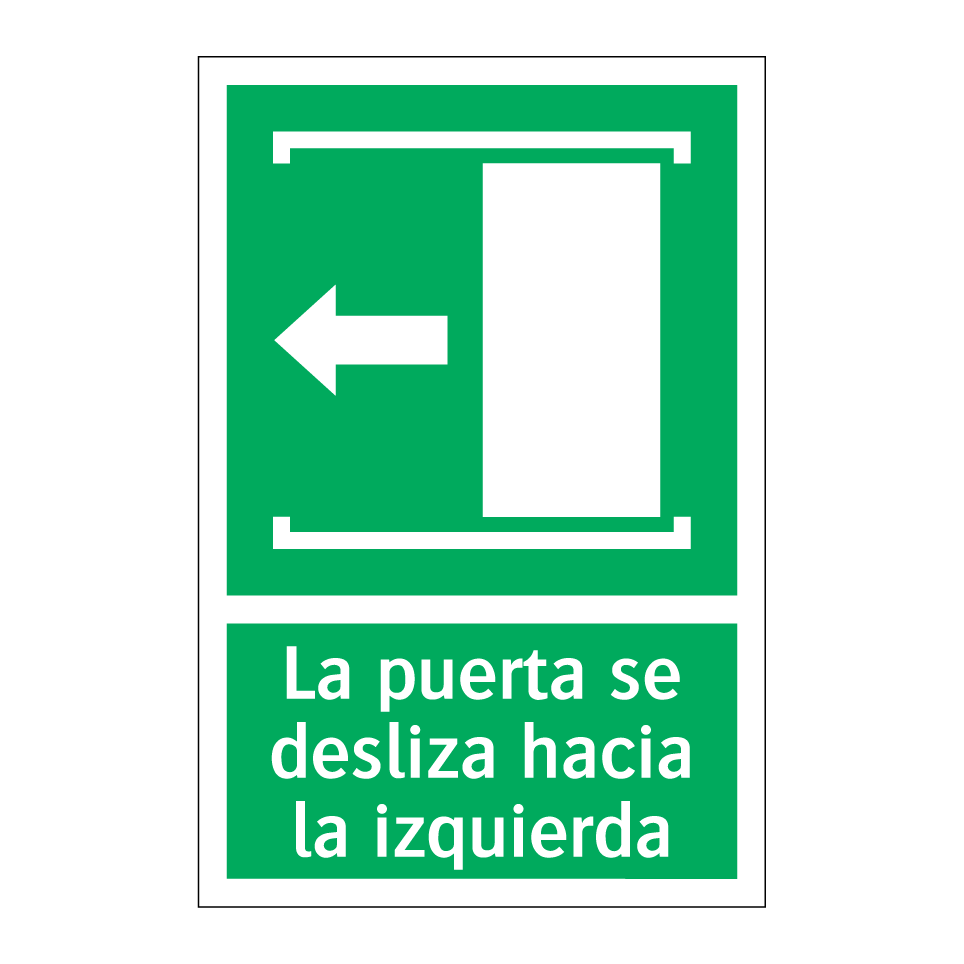 La puerta se desliza hacia la izquierda