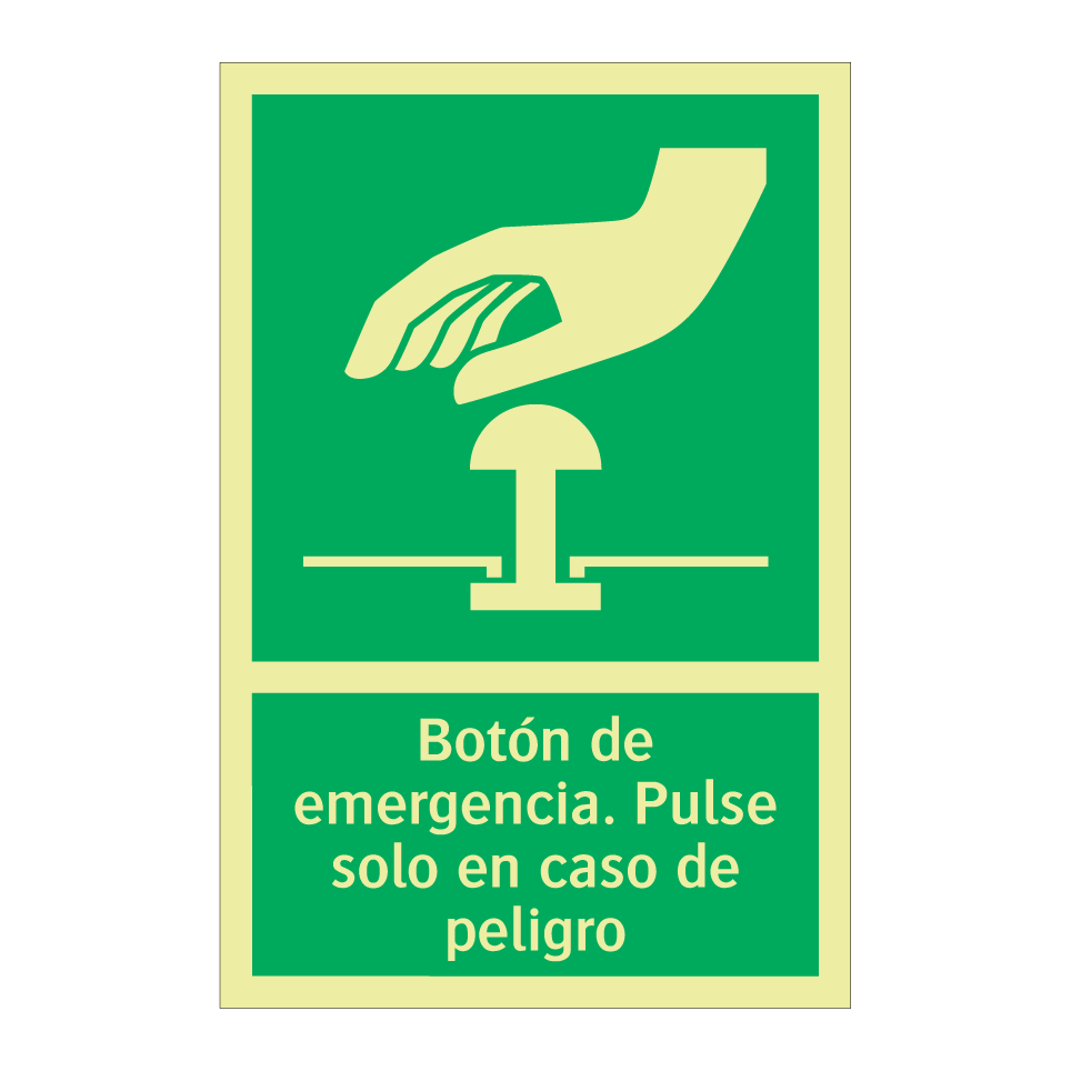 Botón de emergencia. Pulse solo en caso de peligro