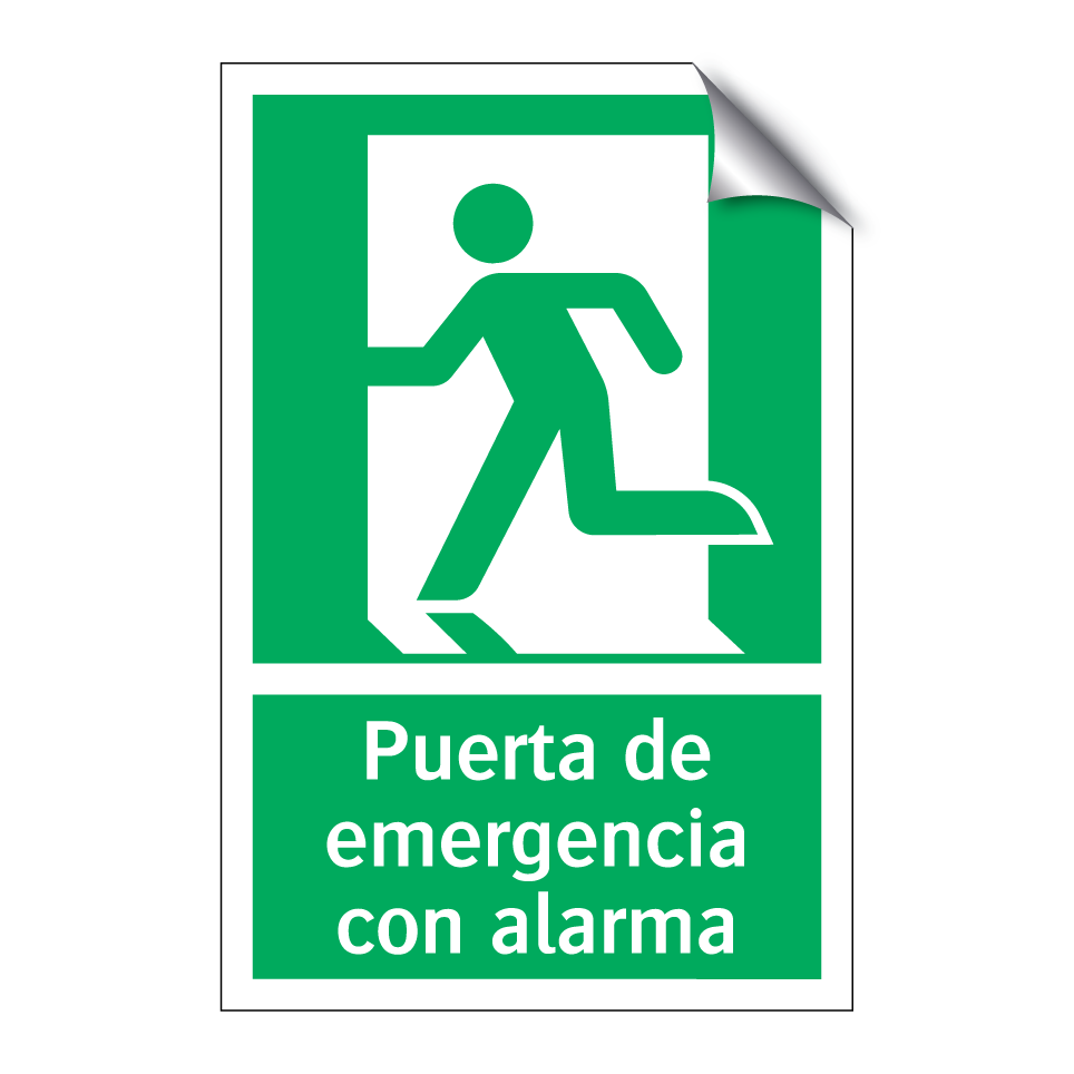 Puerta de emergencia con alarma
