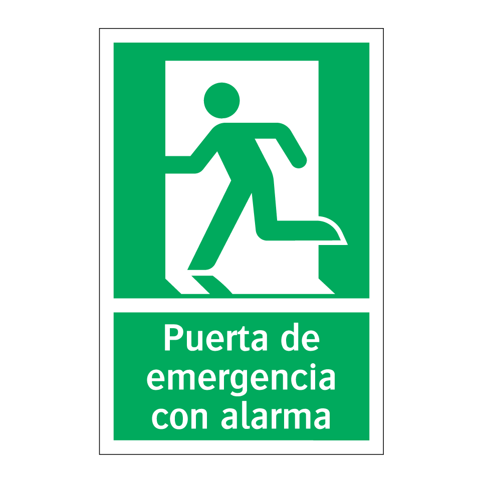 Puerta de emergencia con alarma